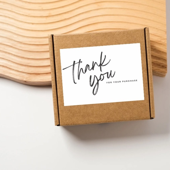 50 Large Thank You For Your Purchase Stickers For Small Business & Resellers - Picture 4 of 7